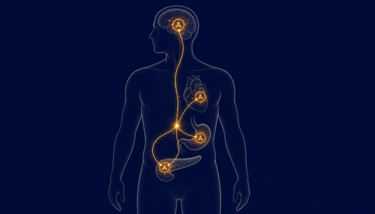 Complete multi-system diagram of GLP-1 receptor agonist mechanism of action across pancreatic, CNS, GI, and cardiovascular pathways
