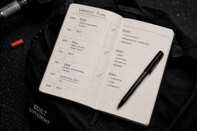 Training schedule around GLP-1 injection day — semaglutide workout timing and nausea window