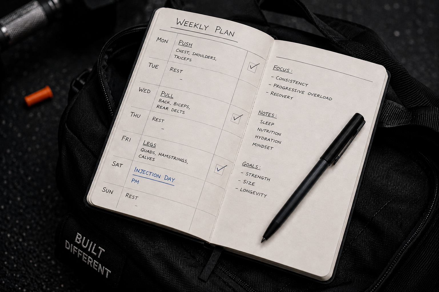 Training schedule around GLP-1 injection day — semaglutide workout timing and nausea window